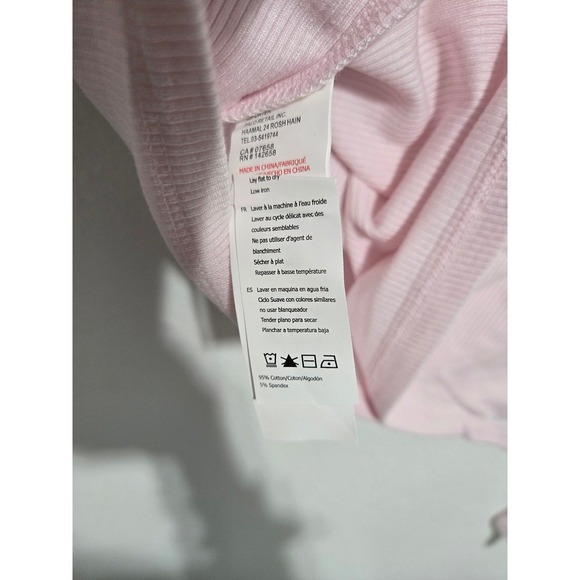 Streetwear Society Pink Ribbed Long Sleeve Crop Top Shirt Women's - Size XS - Picture 6 of 6